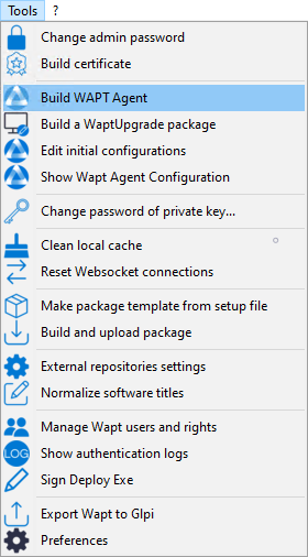 Generating the WAPT Agent from the WAPT Console