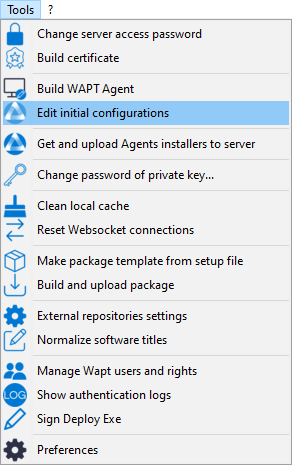 Creating the initial configuration