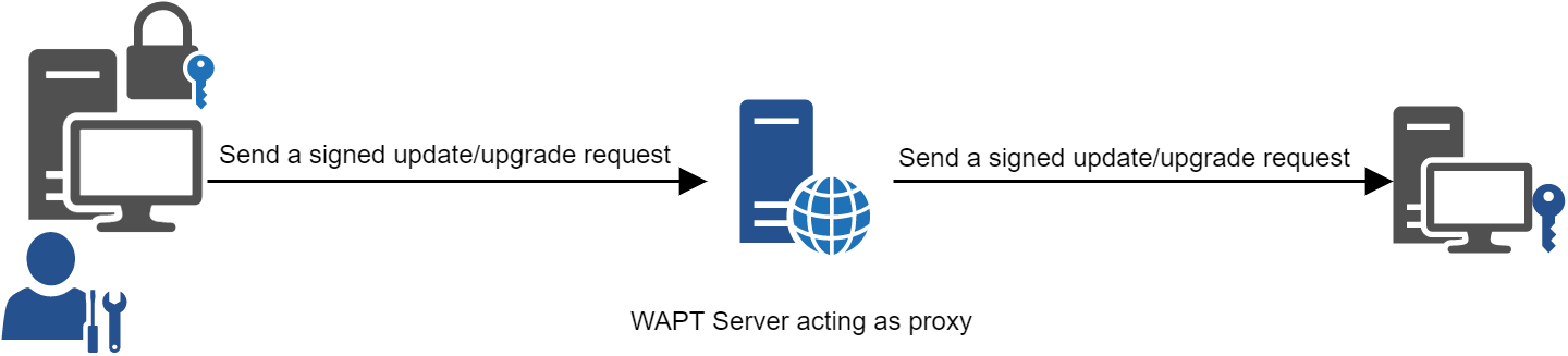 Flow diagram of the WAPT proxy mechanism