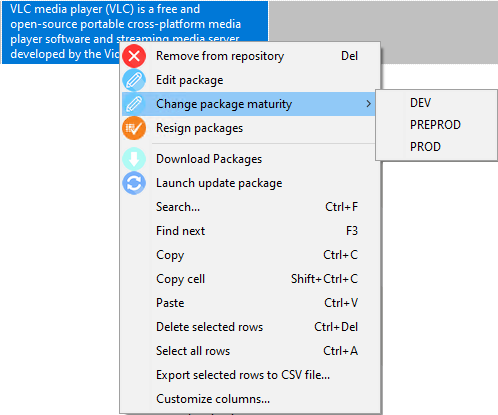 Changing the maturity of a WAPT package