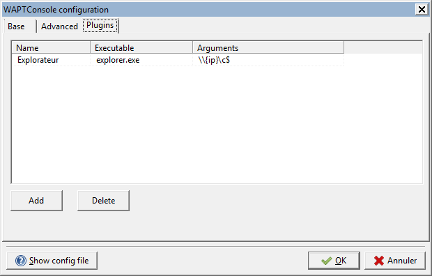 Insert "Explorer" as a plug-n with IP variables