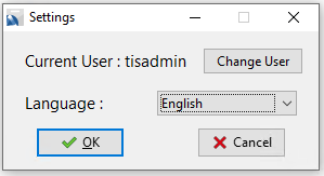 Dialog box for selecting the locale in WAPT Self-service