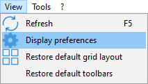 WAPT Console display preferences